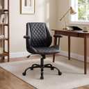 Volans Home Office Desk Chair with Casters, Mid Back, Black