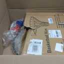 Airjam Basketball Rim, 18" Replacement Wall Mounted Outdoor Basketball Hoop, Heavy Duty Solid Steel, Double Spring Basketball Hoop Rim with All Weather Net for Indoor and Outdoor Hanging