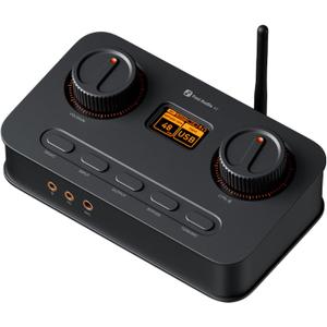 Fosi Audio K7 DAC Headphone Amp, Desktop USB C Digital to Analog Audio Converter for Workspace and Gaming PC PS5, Optical/Coaxial/Bluetooth aptX HD LL/Microphone Input, 3.5mm/4.4mm Balanced/RCA Output