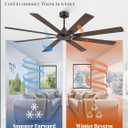72 Inch Ceiling Fans No Light with Remote, Modern Ceiling Fan Without Light, Dual Finish 8 Blades, Reversible DC Motor, 6 Speed, Large Ceiling Fan for Indoor or Covered Outdoor, Oil Bronze