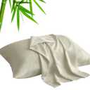 BEDELITE King Size Pillow Cases Set of 2, Rayon Derived from Bamboo, Cooling Pillow Cases for Hot Sleepers & Night Sweats, Breathable and Silky Soft Envelope Pillowcases(Linen, 20"x36")