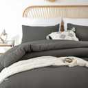 ROSGONIA Oversized King Comforter Charcoal Gray, 3pcs (1 Grey Comforter & 2 Pillowcases), Soft Lightweight Oversized King Size Comforter Sets Bedding, Oversized King Comforter 120"x98"