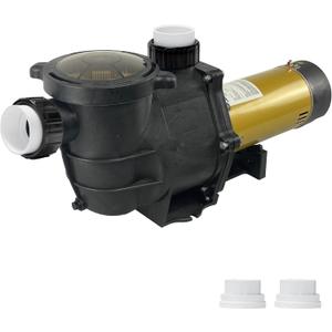 2.5HP PureBy In/Above Gound Pool Pump, 115/230V Dual Voltage Pool Motor, Flow Rate 6480GPH, 2" Port Size with 1.5" & 2" NPT Adapters