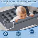 Jixrolyn Small Playpen for Babies and Toddlers, 36"x36", Soft Breathable Mesh, Anti-Slip Base, Mini Baby Play Yard with Pull-Up Ring