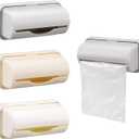 3Pcs Trash Bag Dispenser, Wall Mount Trash Bag Holder, Plastic Grocery Bag Holder Large Opening Design Easy to Take Out for Kitchen Bathroom Toilet,5.9 x 2.36 x 2.9