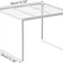 Kitchen Cabinet Storage Shelf Stackable Wire Spice Rack Organizer Heavy Duty Space Saver for Bathroom Bedroom Closet Laundry Room Office Countertop - White, Pack 1