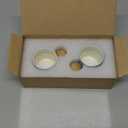 Fire Kirin Ceramic Espresso Cups Set of 2, 2 oz Mini Espresso Cups, Round Wooden Handle Stripes Demitasse Cups for Tea or Coffee (2, Blue)