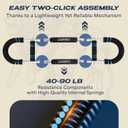 Twister Arm Trainer 20/60 & 40/90 lbs - Adjustable Chest, Arm & Upper Body Workout Bar for Home Gym Strength Training - Silent Resistance Power Twister by GOHOMELY