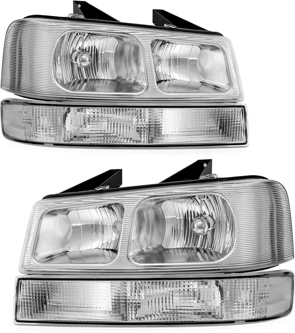 2003-2014 Chevy Express 1500 GMC Savana 1500 2003-2023 2500 3500 Headlight Assembly IP65 Waterproof Dustproof Transparent Shell Side Light OE1587943315879432 Bulbs Not Included W/O Bulbs