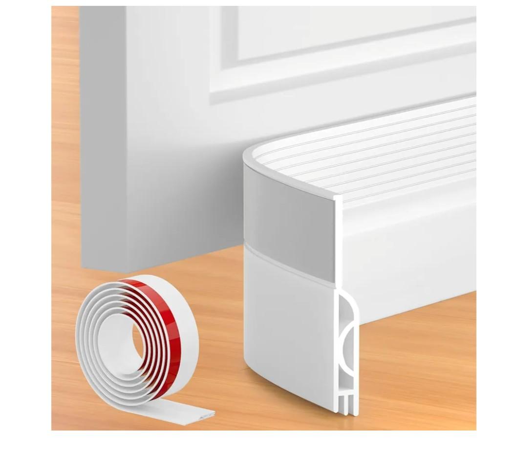 40FT Extra Long Kerf Weather Stripping Door Seal for Large Gaps and Easy Installation (White)