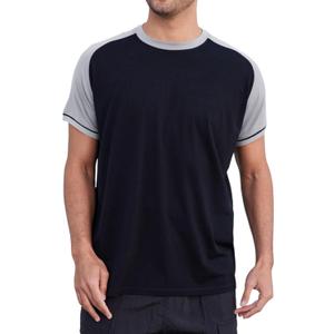 Merino Wool Crewneck T Shirts for Men for Work Out Athletic Running, Moisture Wicking Breathable Mens Soft Tshirts (XXXL, Black Raglan Tee)