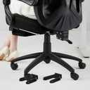 DOITOOL Wheel Pad 4-Pack Non-Slip Furniture Wheel Stoppers for Chairs Refrigerator Freezer Secure Slot Stopper for Home Office Use 3.22X2.55X0.78In (8.20X6.50X2.00CM)