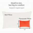 Pipsqueak Microfiber Pillow - Small, Mini, Tiny - 11 x 7 in - Perfect for Travel, Cars, Airplanes, Camping, Dogs, Toddlers, Kids, Lumbar, Knees and Neck - Ages 2 Yrs and Up