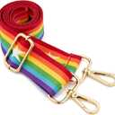 ZOOEASS Wide Shoulder Strap Adjustable Replacement Belt Crossbody Canvas Bag Handbag Wide: 1.4"(3.5cm)rainbow3