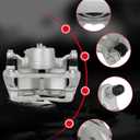 cciyu Front Left Brake Caliper Assembly w/Bracket 19B2660 2013-2015 For Acura For ILX,2003-2017 For Honda For Accord,2013-2021 For Honda For Civic,2016 For Honda For CR-Z,2013-2014 For Honda For Fit