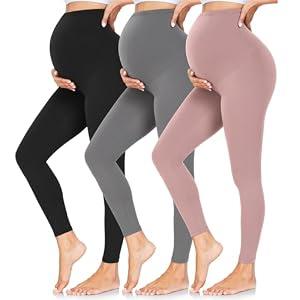CTHH Maternity Leggings Over The Belly Buttery Soft Pregnancy Workout Pants High Waisted Maternity Activewear for Women S