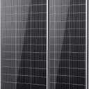400 watt Solar Panel,2pcs 200W Bifacial Solar Panel 18V 18BB N-Type Monocrystalline Solar Module IP68 25% High-Efficiency Solar Panels for Off Grid RV Boat Trailer Camper (Bifacial 200W*2)