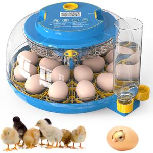 Incubators for Hatching Eggs, 18 Egg Incubator with Automatic Egg Turning and Humidity Control, 360 View Incubadora De Huevos De Gallina, Egg Candler, Incubator for Chicken Eggs, Ducks, Goose, Quail