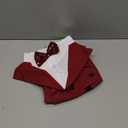 Kuoser Dog Tuxedo Dog Suit and Bandana Set, Dogs Tuxedo Wedding Party Suit, Doggy Prince Bow Tie Shirt Formal Pet Wedding Attire for Large Medium and Small Dogs Golden Retriever Samo Bulldogs (Large (pack of 1), Wine Red)