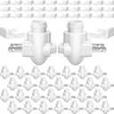 Tuanse 30 Sets Plug in Night Light Module Night Light Base with Shade Mounting Clip Plastic Lights Rotating Base for Making Your Own Decorative (White)