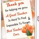 Thank You Teacher Gifts for Teacher Clipboard Appreciation Gifts Birthday for Women Men End of Year Gift Clip Board Graduation Retirement Christmas Valentines Present from Students Colleague Friends