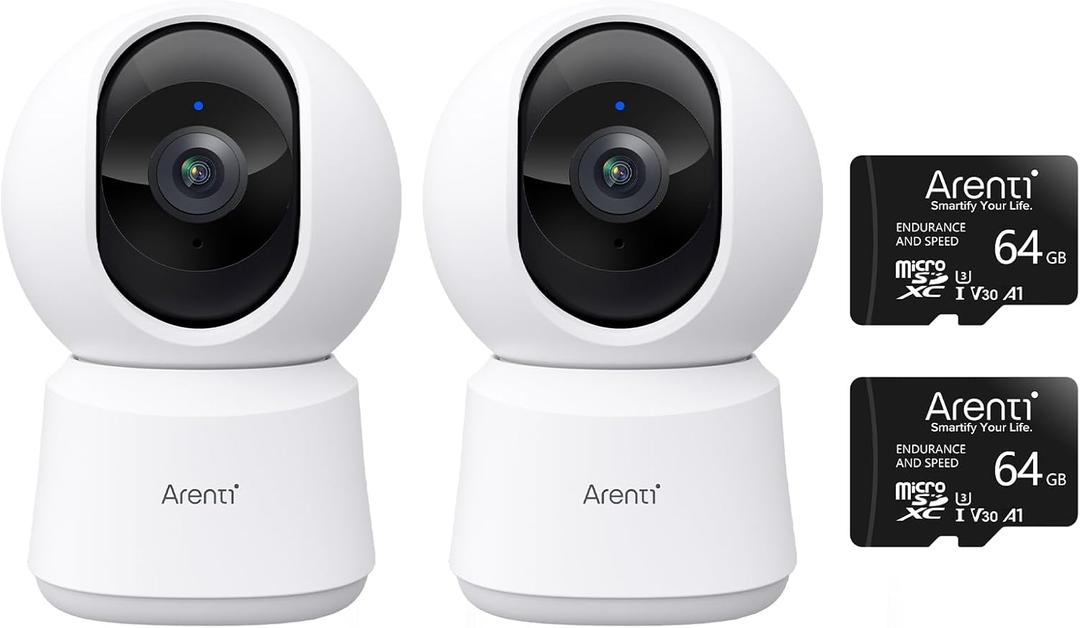ARENTI P2Q Indoor Camera 2PC & 64G TF Card 2PC