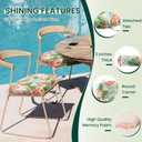 HARBOREST Outdoor Chair Cushions Set of 4, Water Resistant Patio Chair Cushions with Ties, Outdoor Seat Cushions for Patio Furniture, 17"x16"x2", Flamingo