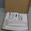 12X Magnifying Glass with Light and Stand, 3-Color Stepless Dimmable LED Magnifying Floor Lamp, 24" Gooseneck Adjustable Swing Arm Lighted Magnifier Lamp with Clamp for Craft Esthetican-White (10X only)