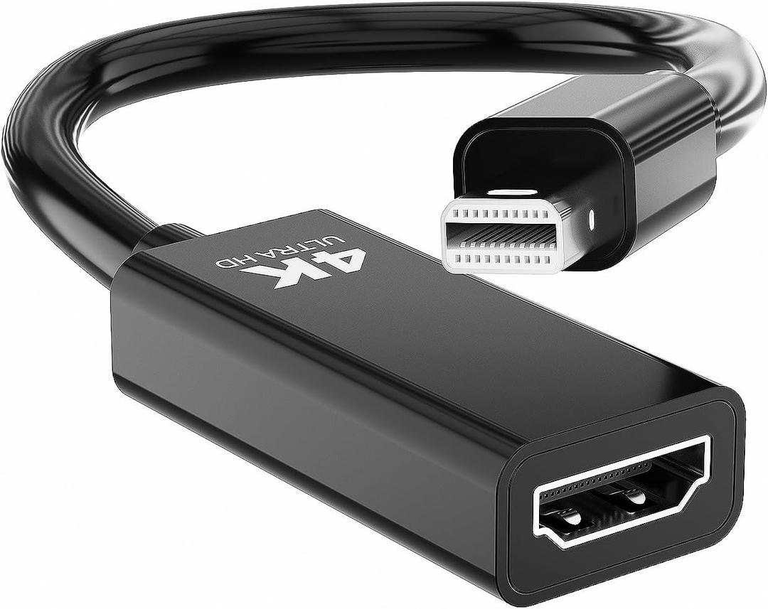 4K Active Mini DisplayPort to HDMI Adapter, 4K@60Hz, High Speed Uni-Directional Mini DP to HDMI Adapter, Thunderbolt 1&2 to HDMI for MacBook, Monitor, Plug & Play, 1 Pack