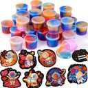 28 Pack Valentines Day Gifts for Kids Classroom - Galaxy Slime with Valentines Day Cards for Kids School, Valentine Classroom Exchange Prizes, Party Favors, Non Candy Gift Exchange