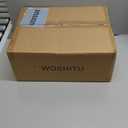 WOSHITU Black Bathroom Vanity Light Fixtures: Bathroom Lighting Fixtures Over Mirror 17.3 inch with Milky White Frosted Glass, 2-Lights Mid Century Modern Vanity Lighting Wall Light (Exclude Bulb)