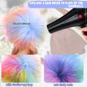 Cinnvoice 30 Pcs Faux Fur Pom Poms for Hats 4" with 100 Pcs Handmade Buttons 20mm Fluffy DIY Knitting Hat Pompoms with Elastic Loop Crochet Craft Accessories for Shoes Scarves Gloves Bag Keychain