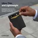 Slim Bifold RFID Blocking Full Grain Genuine Leather Front Pocket Minimalist Thin Wallet with Money Clip for Men - (SB20) (Midnight Cinder)