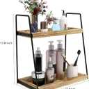Dorhors 2 Tier Bathroom Counter Organizer Storage,Vanity Organizer for Bathroom Counter,Wood Standing Rack for Kitchen