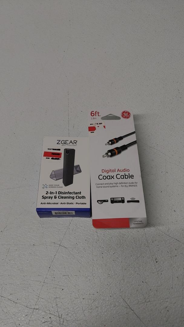 2-in-1 Disinfectant Spray, And Digital Audio Coax Cable 6Ft