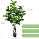 AfanD Artificial Fiddle Leaf Fig Tree 6ft Tall,Faux fig Tree Indoor Artificial Tree for Modern Home Office Living Room Floor Decor Indoor