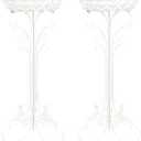 Sungmor Lightweight Metal Flower Pot Stands - 2 Pack 29.7 Inches Tall White Plant Stand - Rustproof Potted Plant Holder Container Support - Indoor & Outdoor Elegant Corner Decorative Display Rack