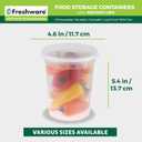 Freshware Food Storage Containers [240 Set] 32 oz Plastic Deli Containers with Lids, Slime, Soup, Meal Prep Containers | BPA Free | Stackable | Leakproof | Microwave/Dishwasher/Freezer Safe