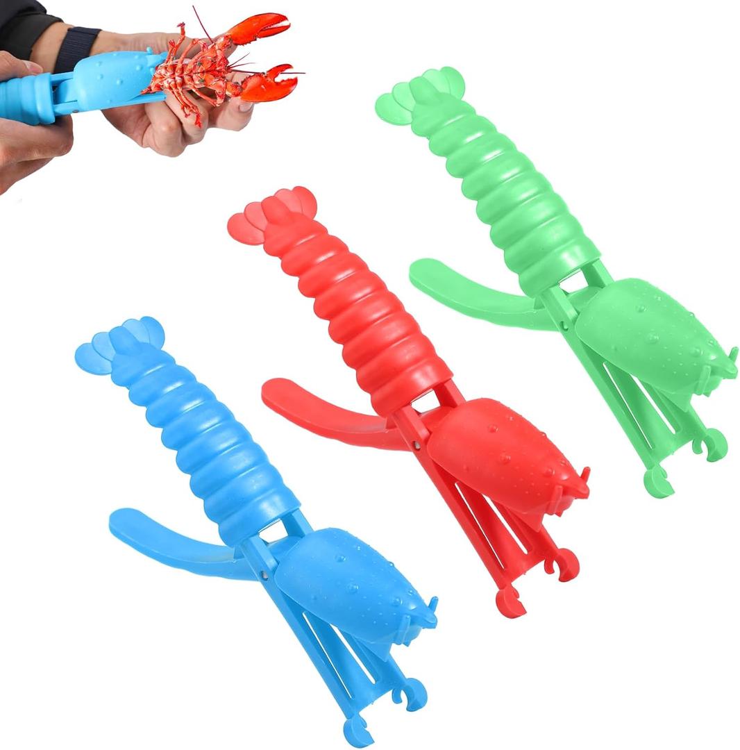 3pcs Crawfish Peeler Tools, Plastic Crayfish Shucker Tail Remover Sheller Tool & Shrimp Prawn Peeler Seafood Shelling Device Useful Accessories for Kitchen Restaurant (Red, Blue, Green)