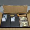 3 Pack Gold Door Knobs with Camelot Trim,Interior Door Knob with Lock,Coastal Door knob for Hall & Closet, Satin Brass