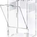 VERTUPET Jumping Spider Enclosure, 4''x4''x8'' Acrylic Arboreal Reptile Tank, Habitat Transparent Enclosure Breeding Box with Locking Vivarium Latch for Frog, Crickets, Snails