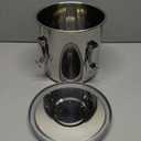 stainless steel food storage containers with lids lock clips airtight container large airtight for rice flour sugar grain coffee bean storage containers Kitchen jar (1.59gal/6L)