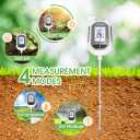 YAMRON 4-in-1 Soil Moisture Meter, Digital Plant Temperature/Soil Moisture Test & PH Meter/Sunlight Intensity, Backlight LCD Display for Gardening, Farming and Outdoor Plants