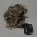 REECHO Invisible Wire Synthetic Hair Extensions with Thinner Softer Lace Weft (Smoked Walnut with Platinum Highlights, 12 Inch (Pack of 1))