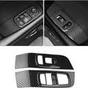 Karltys Window Switch Panel Cover Trim for 2015-2023 Dodge Challenger Accessories Carbon Fiber Car Window Control Switch Button Cover Door Lock Switch Trim 2PCS