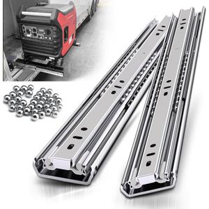 Heavy Duty 22 Inch Drawer Slides, 200 lb Load Capacity, Side Mount, Full Extension, Ball Bearing, Cabinet Tool Box Rail, 1/2" Thick Clearance, 1 Pair