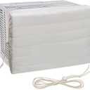 Luxiv Indoor Air Conditioner Cover, White Window Unit Protection Anti-Rust Adjustable Cover for Indoor Window AC with Free Elastic Straps (White, 27x20x2.5)