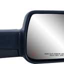Passenger Right Side Door Mirror Power and Heated Glass with Signal Light and BLIS Puddle Light Manual Folding Textured Back Cover for RAM 1500 from 2019 to 2024, Large