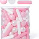 5 x STARBOLO Ball Pit Balls for Kids -Pack of 150 200 500 Colorful Ball Pit Balls Crush Proof Plastic Toy Balls for Toddlers Ball Pit, Ball Pit Play Tent, Baby Pool Water Toys (120, Pink/White/Pearl Pink/Pearl White)