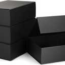 SPEPLA 12x9x4 Black Gift Boxes with Lids, Magnetic Closure Gift Box Bulk for Wedding Christmas Birthday Bridesmaid Proposal Groomsmen, Luxury for Gifts Packaging, 4 Pack